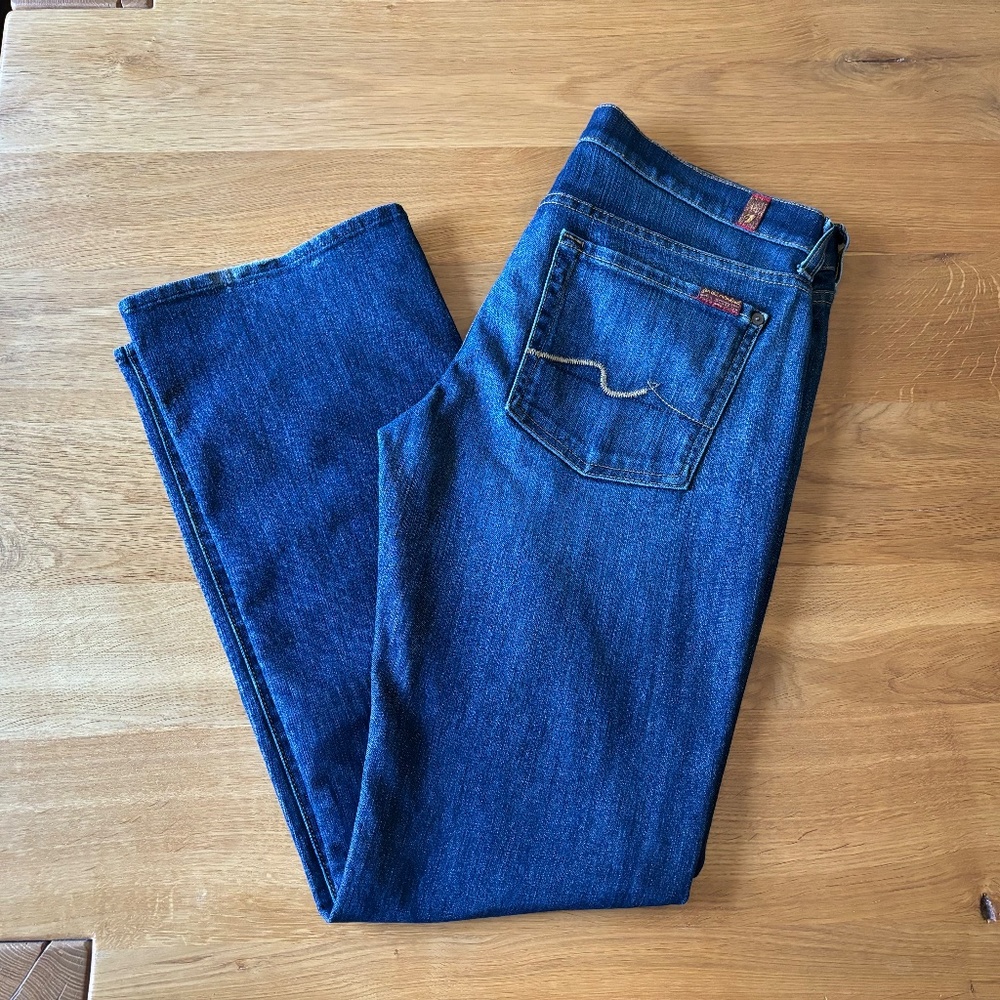 7 For All Mankind Bootcut Women's Denim Jeans in Dark Wash Size 31